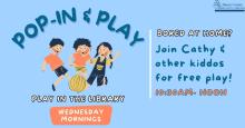 wakeman pop in and play april 3,10,17,24 at 10:30Am