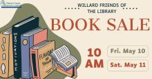 willard friends of the library may 10 and 11 at 10AM-4PM