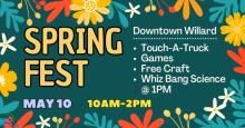 spring fest at downtown willard may 10 from 10am to 2pm