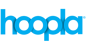 Hoopla logo in blue